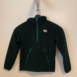 The North Face quarter zip fleece pullover green hoodie outdoor